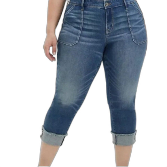 torrid Denim - Torrid Feel The Fit Crop Boyfriend Vintage Stretch Jeans Size  22